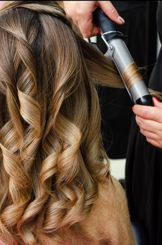 Stylist making a hair style